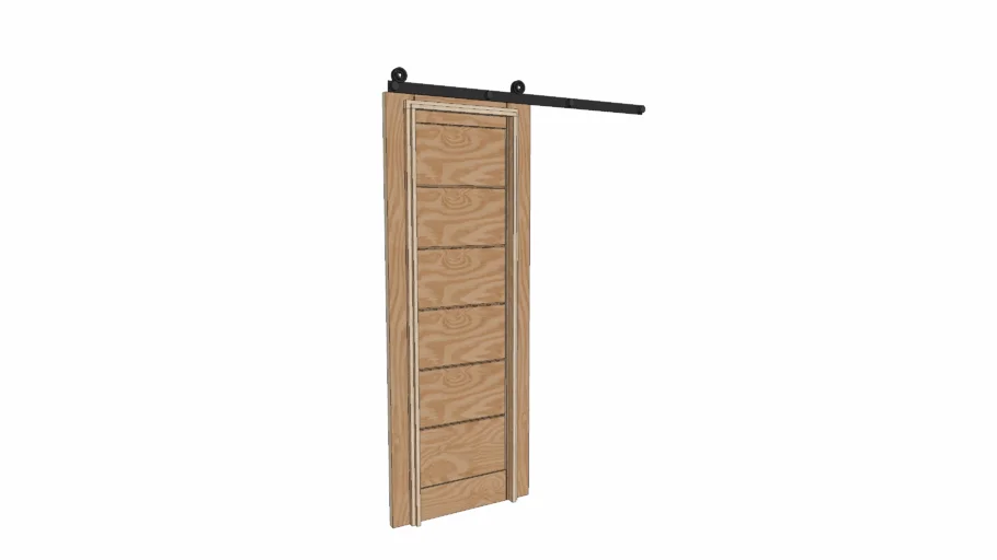 Puerta Corrediza - Sliding Door - Plywood
