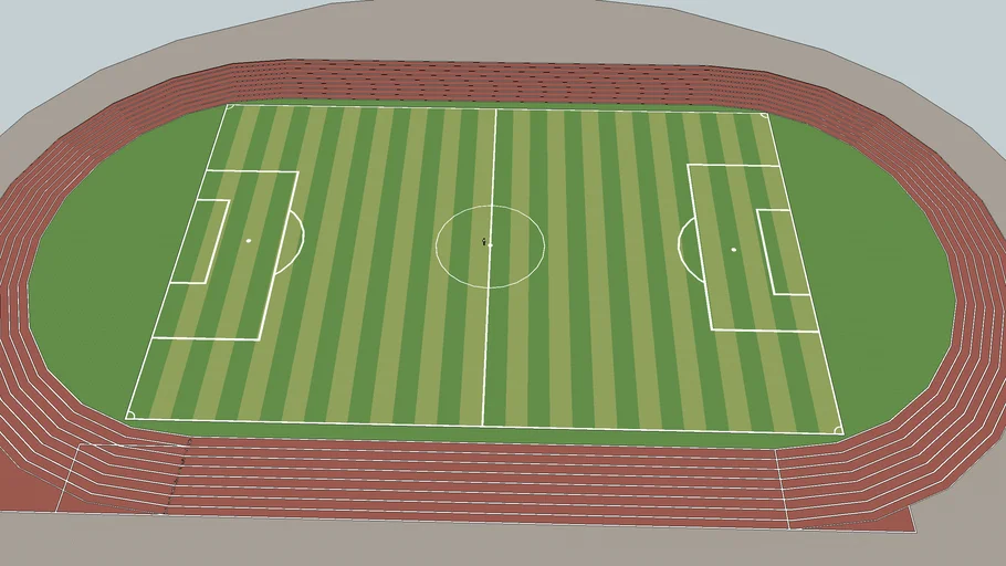 campo olimpico con cancha de futbol (reglamentario)