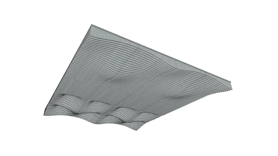 TURF Design - Acoustic Ceiling - Swell acoustic ceiling tile modified by Pooh