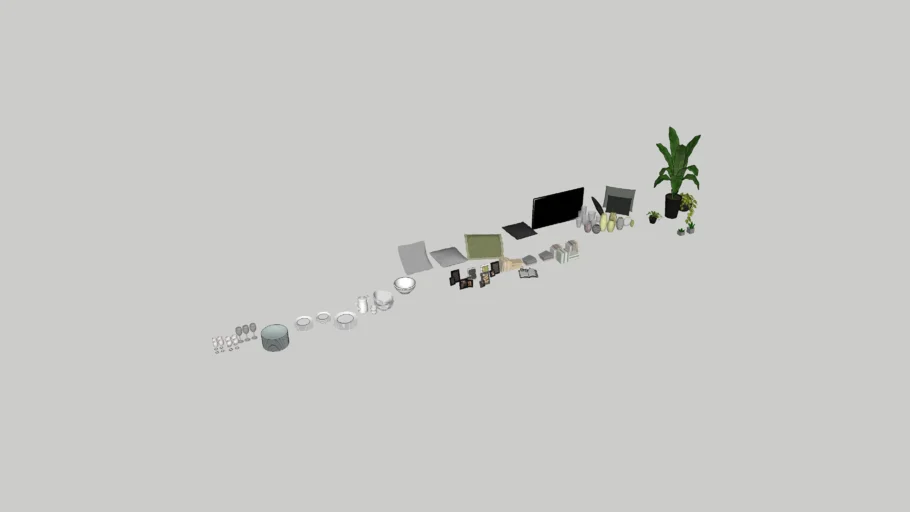 decoration Deco glasses cushion books picture plants frames GHD