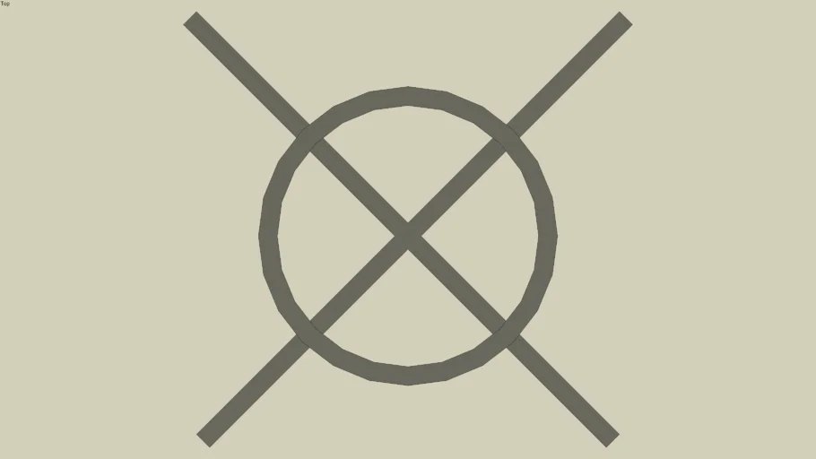 Ceiling Light Fixture 2D Floorplan Symbol