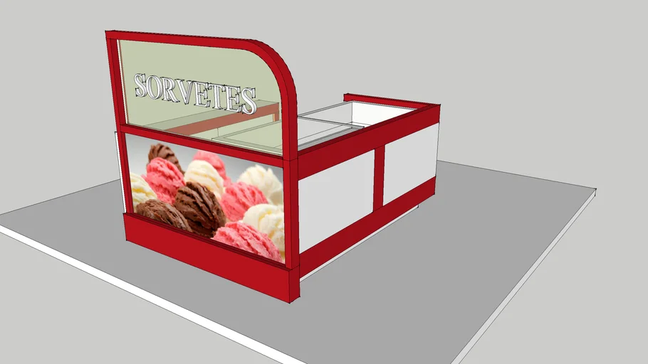 Móvel para freezer sorvete