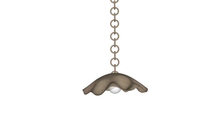 Terra cotta ceramic chain pendant light, Stoneware pendant light, Rustic pendant light with ch