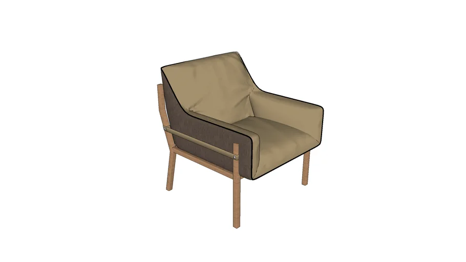 Poltrona em couro legítimo Keith - Salva Design