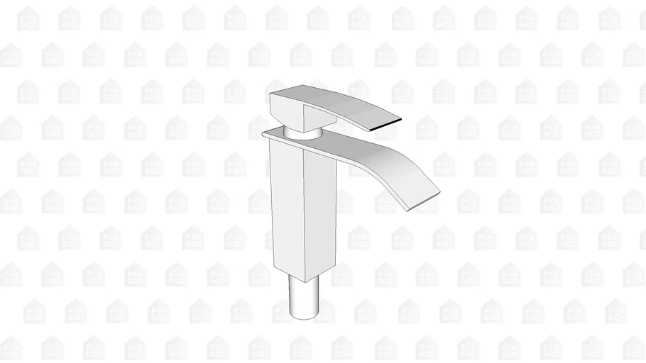 Torneira Para Banheiro Cascata Misturador Monocomando Baixa Paraná Pingoo.casa - Prata Cromado