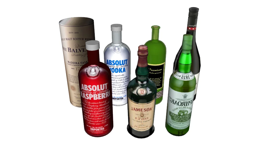 Alcoholic Drinks Bottles
