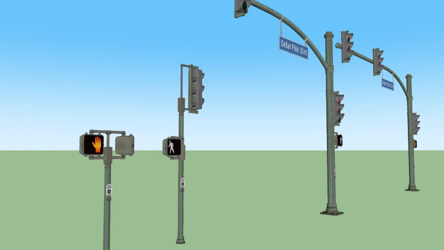 Vintage Traffic lights set