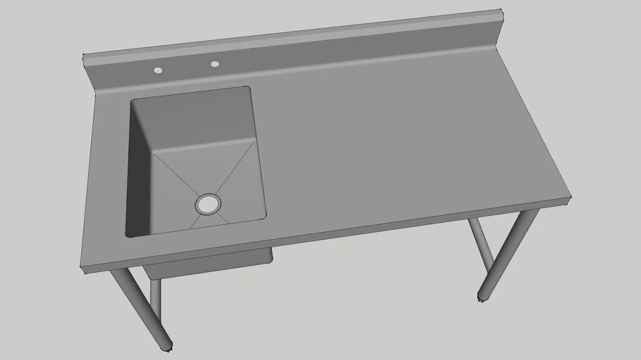 kt single sink table