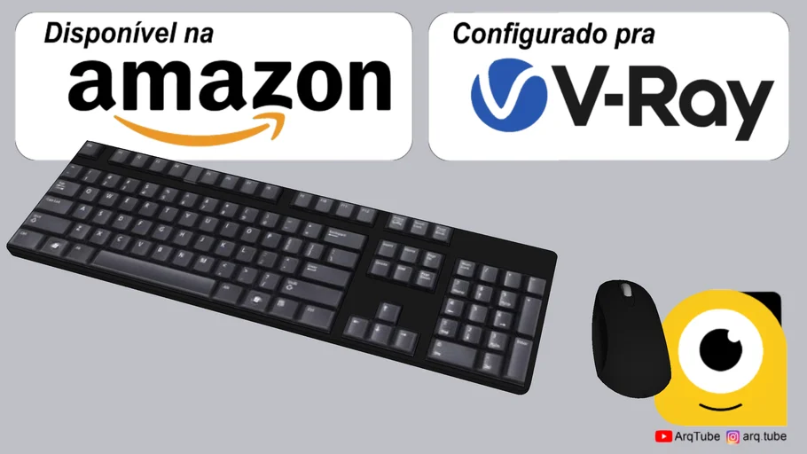 Teclado e mouse sem fio Dell Pro AMAZON + V-RAY