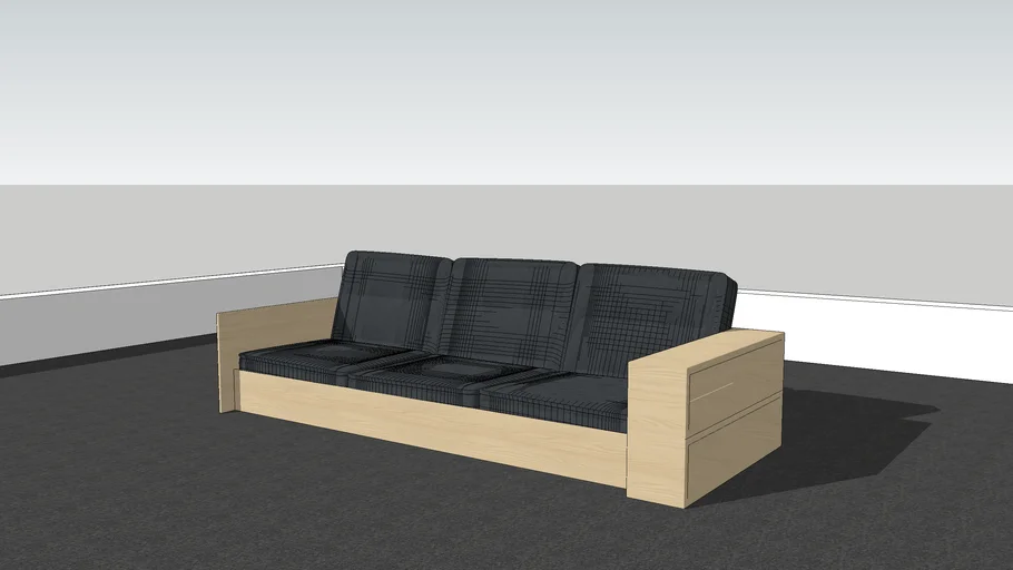 Wooden sofa