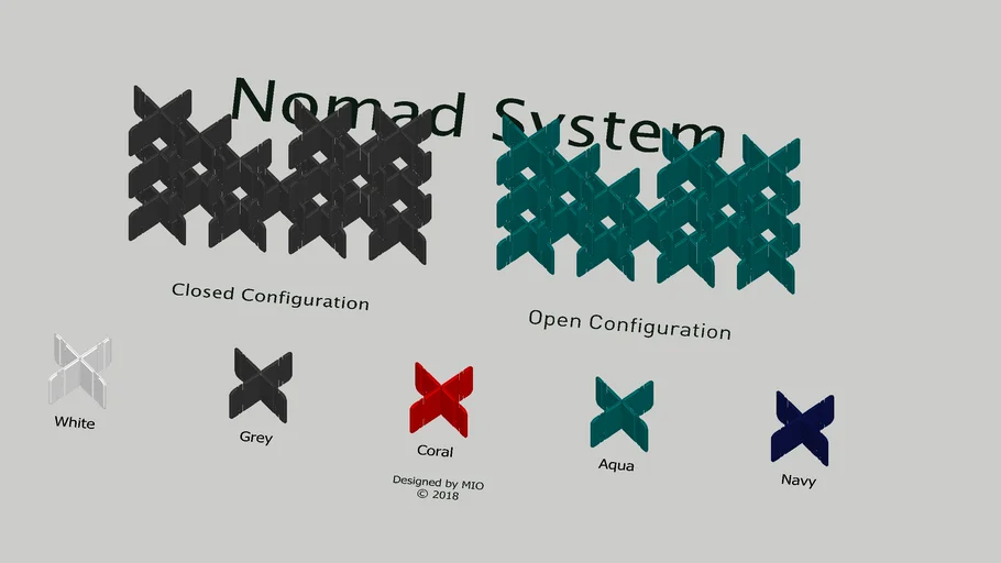 MIO Nomad System Felt Room Dividers