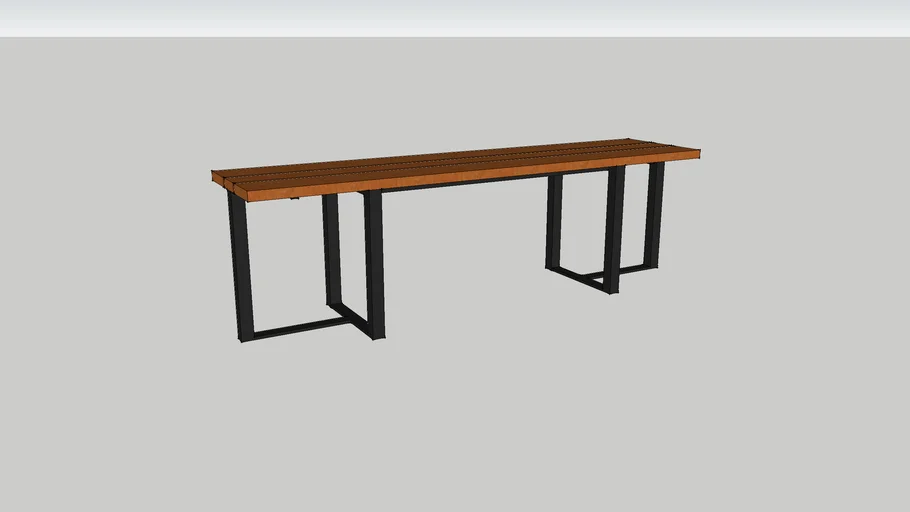 Kursi taman Minimalis Besi 170x40x50