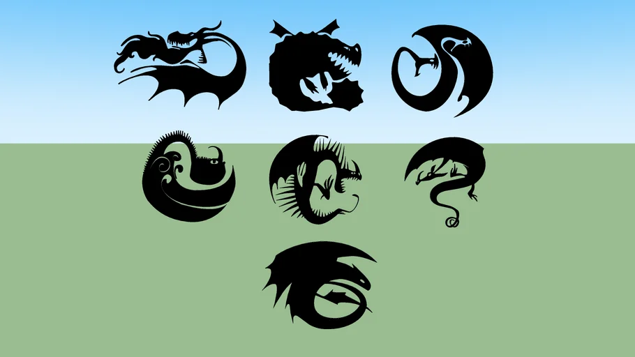 How to Train Your Dragon - Dragon Class - 3D Panels