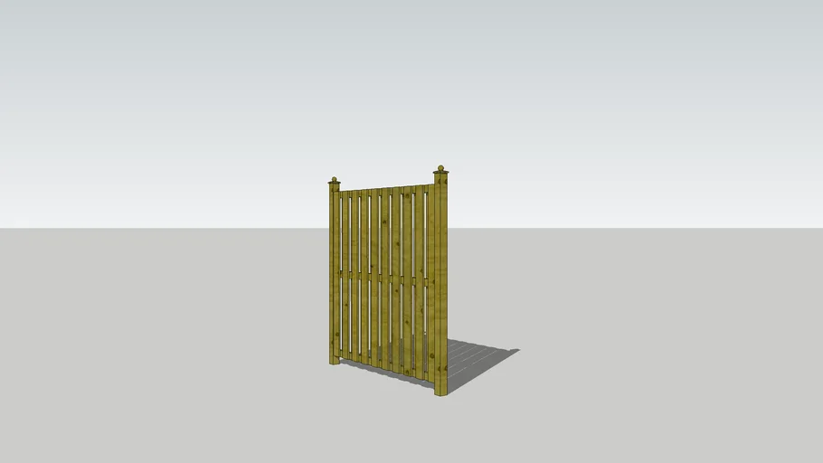 Wooden fence with posts