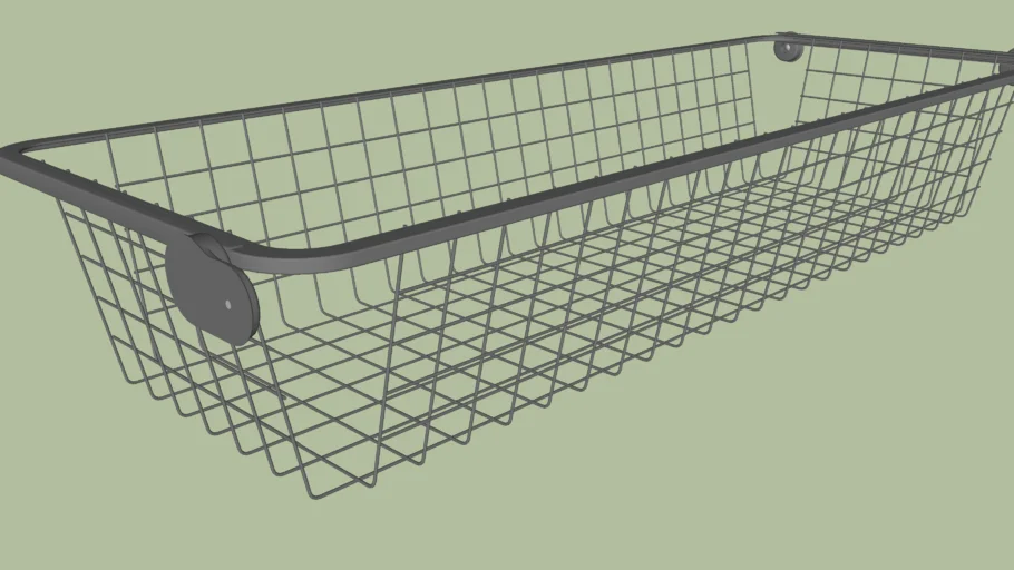 KOMPLEMENT pull-out wire basket 93x34.4x16 cm in grey