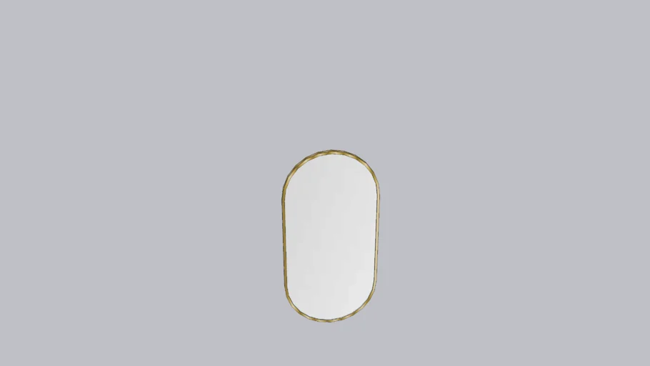 20x40 Oval Mirror Brass