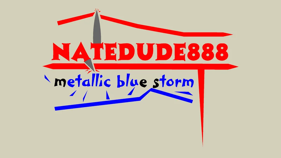 Natedude888 (Metallic Blue Storm) Logo