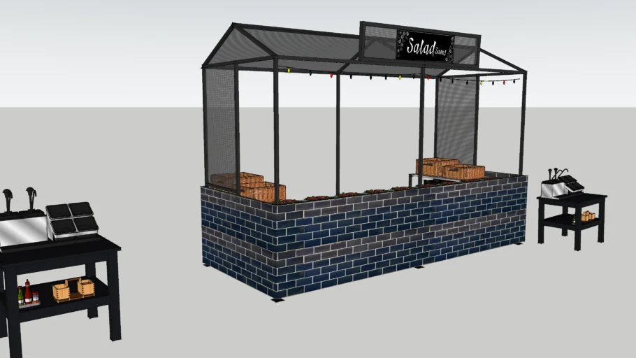Street Food Stall  - Market Stall for salads