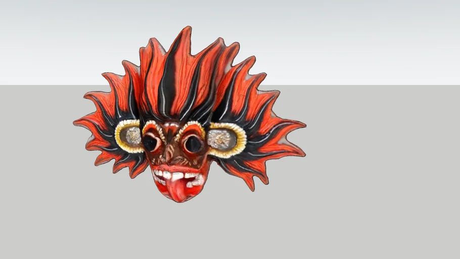 SRILANKAN TRADITIONAL MASKS - GINIDAL RAKSHA | 3D Warehouse
