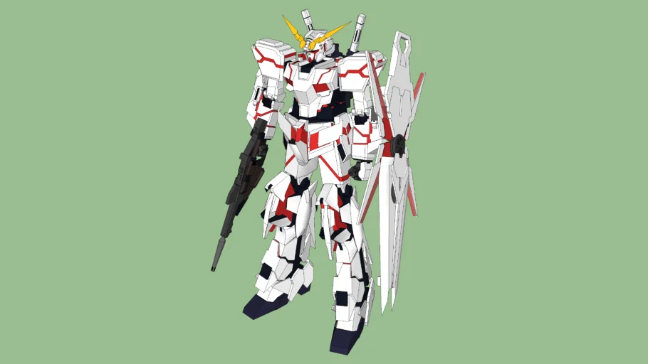 RX 0 Unicorn Gundam Destroy Mode - Model - 3D Warehouse