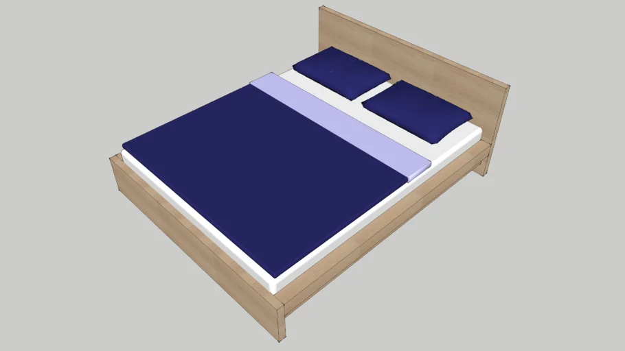IKEA MALM Bed frame with slatted bed base stained oak 177x211 (160x200)