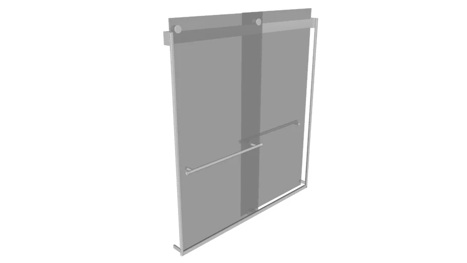 K-702420-L Levity(R) Plus Frameless sliding bath door, 61-9/16' H x 56 ...