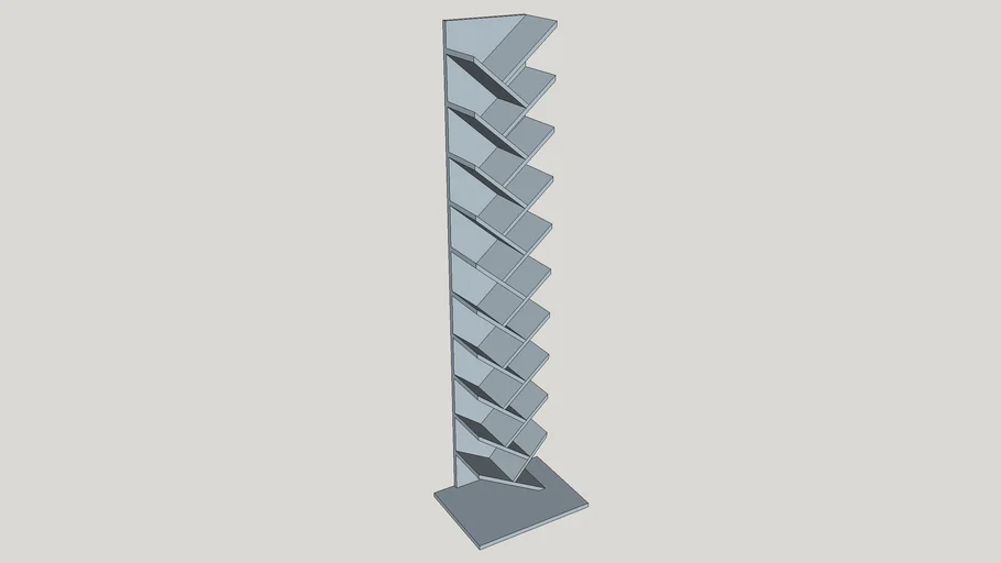 Mueble vertical de madera para libros
