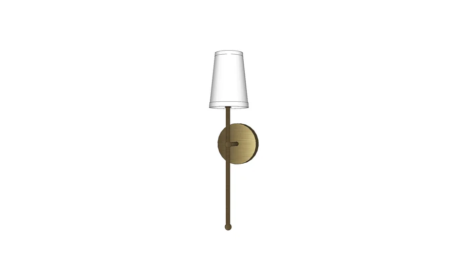 sconce thin gold w shade