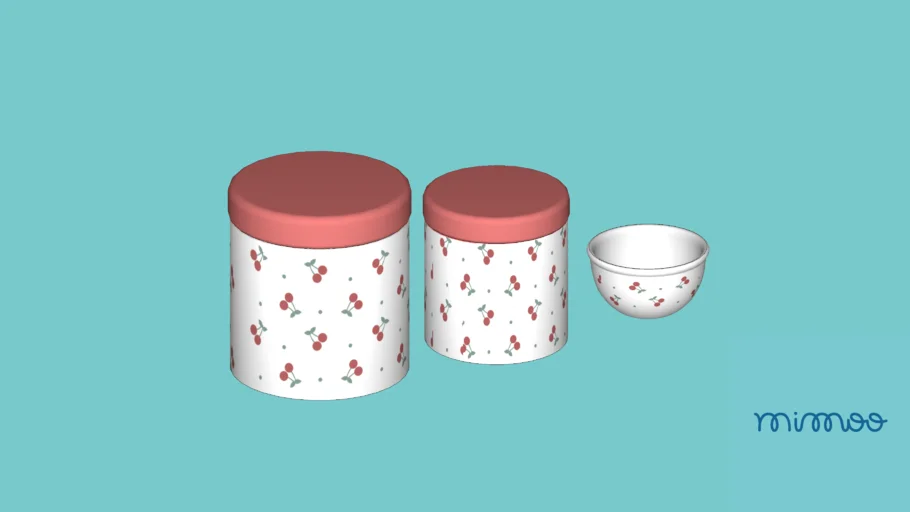  Kit Higiene Porcelana Cereja
