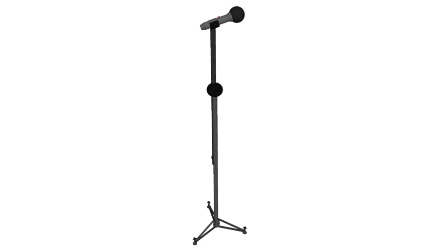 Microfone com pedestal esticado - Microphone with stand