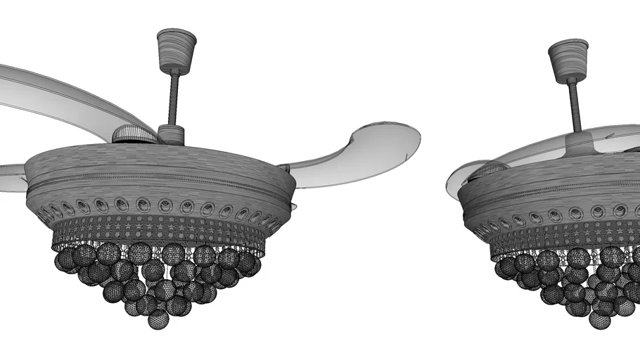 ROLEX Chrome - Designer Fan by Fanzart VRAY Ready Fan