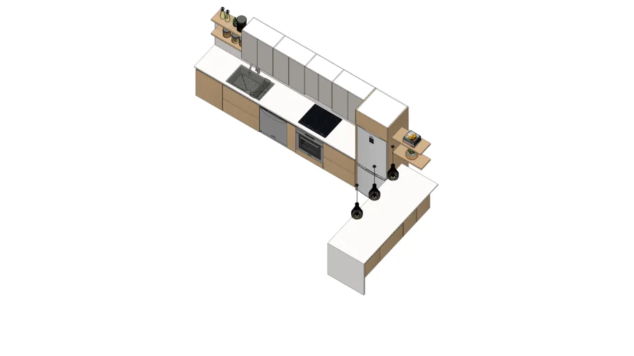 Cocina Completa con Herrajes y Cajones Interiores