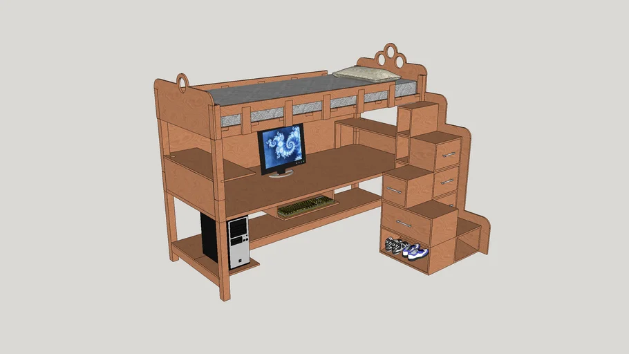 The Einstein Loft Bed & Desk