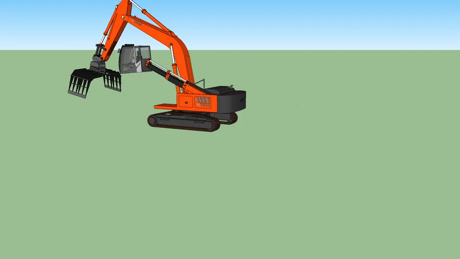 Hitachi Zaxis 330 With High Rise Cab And Cab Guard And Rotateable Sorting Grapple