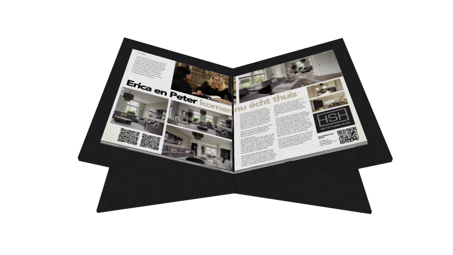 Het Styling Huys: Bookend with Magazine - Black