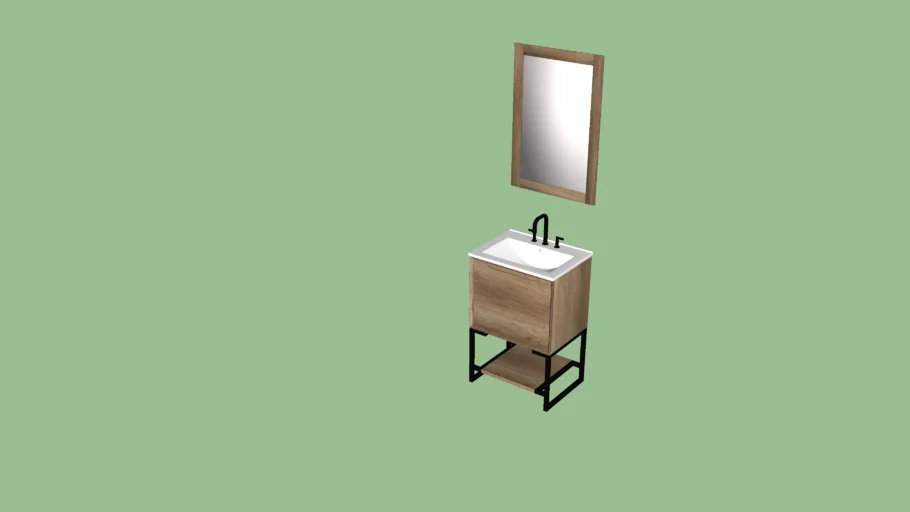 Ashley Floor Mount 24" Single Sink Vanity