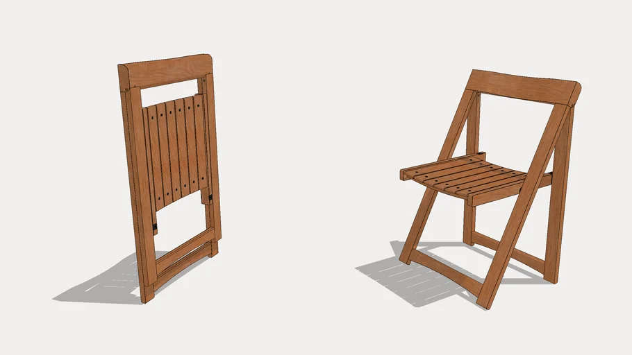 Silla plegable de madera