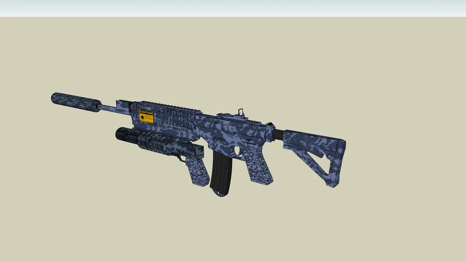 M5a5 Sopmod modification blue tiger camo