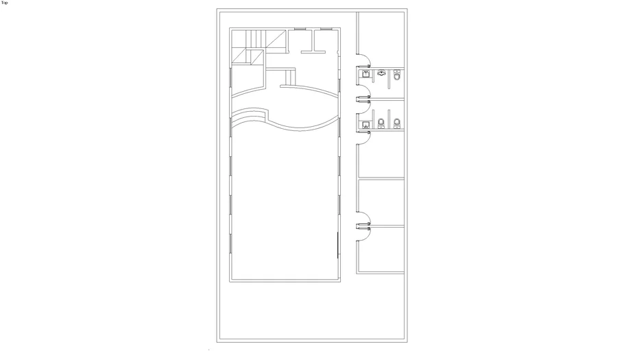 Planta Baixa 2D de uma Igreja