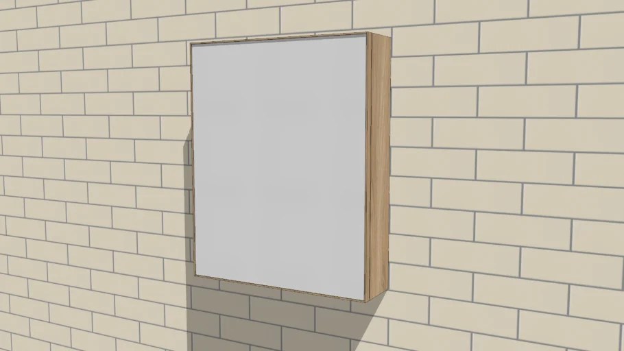 NATURAL OAK SLIMLINE BATHROOM CABINET