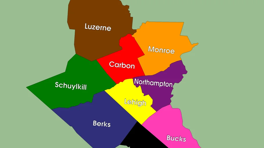 Greater Lehigh Valley County Map
