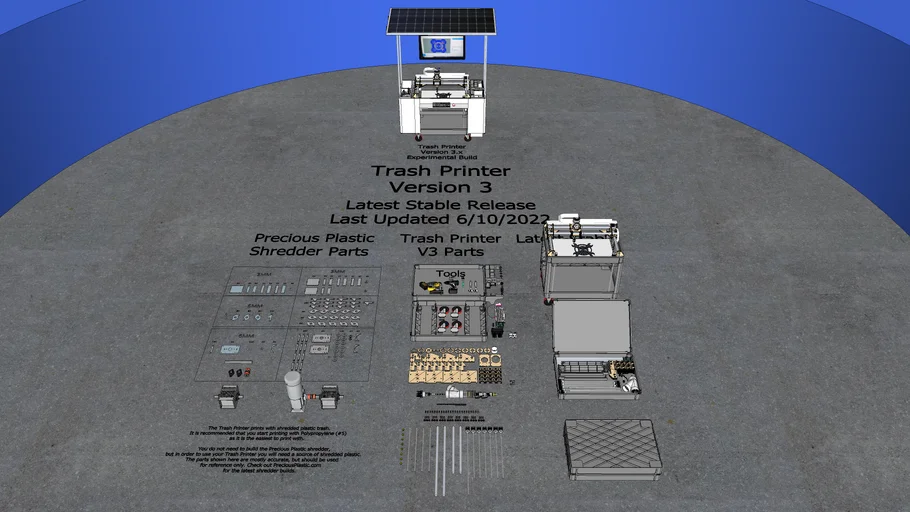 The Trash Printer - Version 3 - Precious Plastic Community | 3D Warehouse