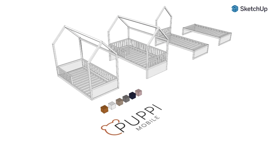 Cama Montessori 4em1 Puppi Mobile