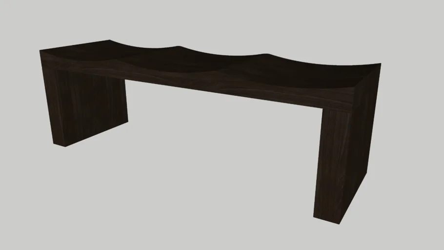 Triple Burnt Wave Bench