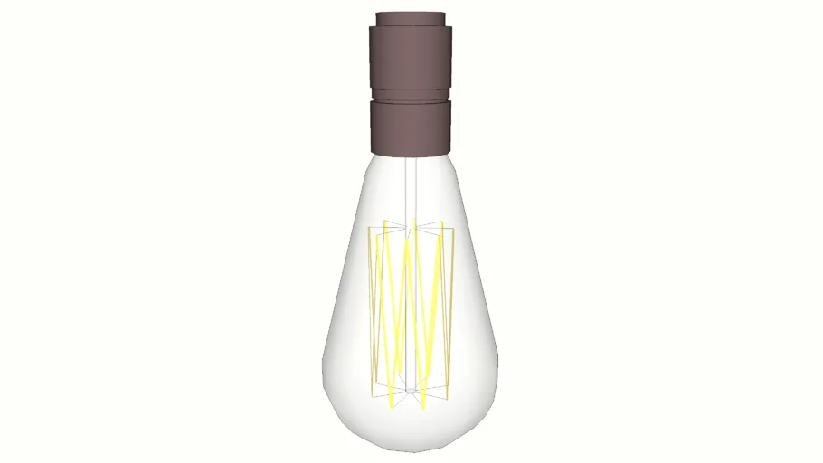 Vintage Light Bulb - Pear Shaped, Squirrel Cage