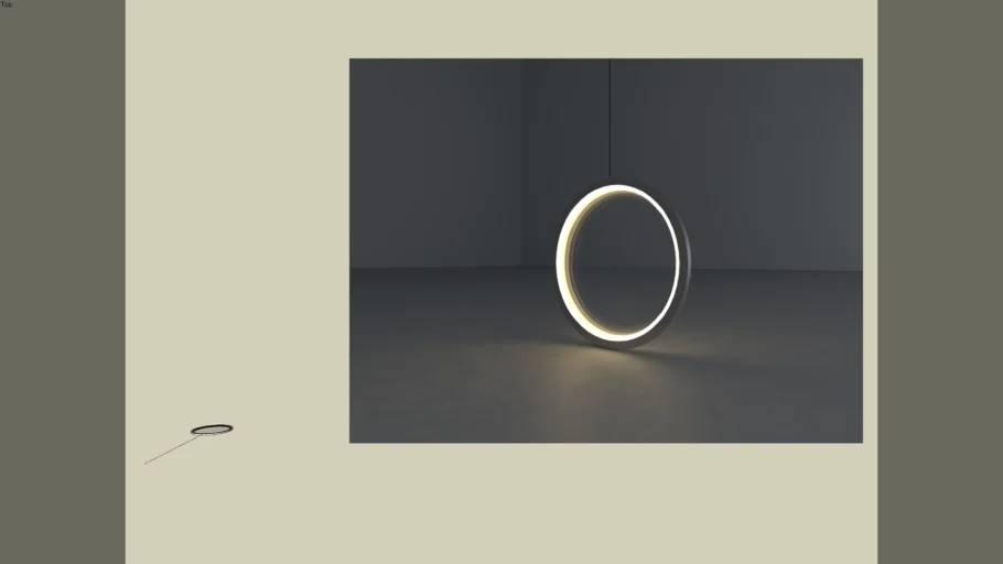 Circular hanging light