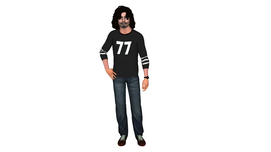 laki2 gondrong man long hair