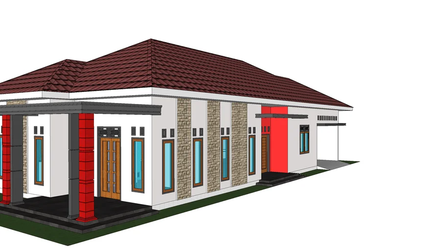 Rumah minimalis Uk. 8 x 24 meter