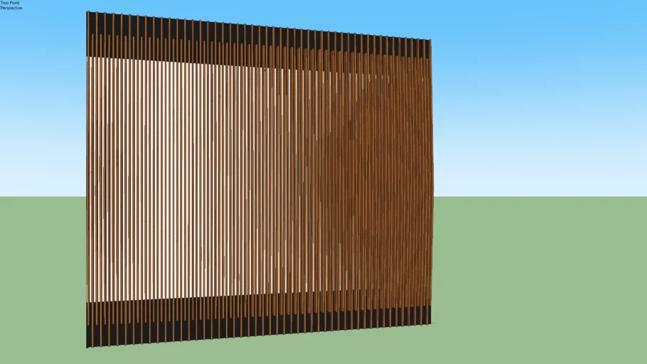 Striped wooden wall covering