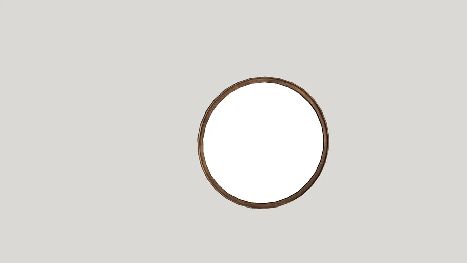 Campbell Round Acacia Wood Mirror